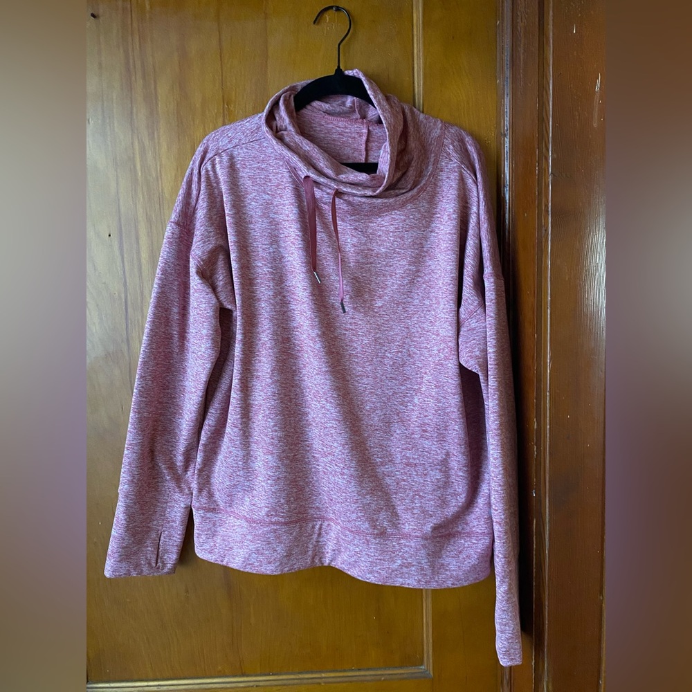 Pink Cowl Neck Athletic Top